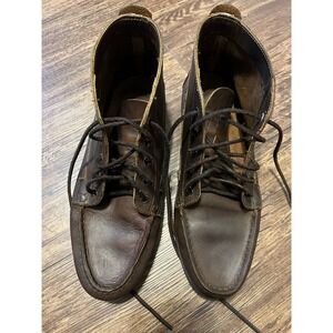 Oak Meadow Men's Ankle Boots Size 10 M All Leather Upper Brown Lace Up